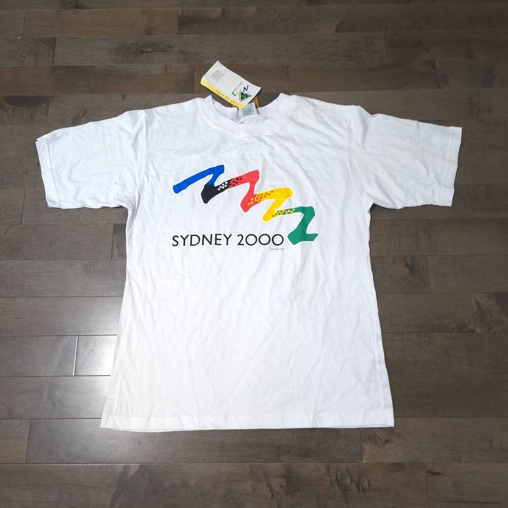 New Vintage Sydney 2000 Olympics T Shirt XXL Australian Made NWT 1997 Logo - Picture 4 of 13